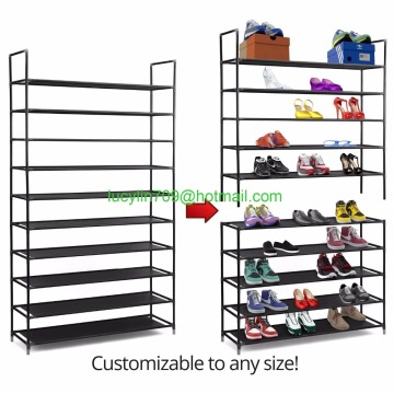 10 Tiers Shoe Rack 50 Pairs Non-woven Fabric Shoe Tower Storage Organizer Cabinet