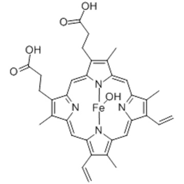 Ferrate(2-),[7,12-diethenyl-3,8,13,17-tetramethyl-21H,23H-porphine-2,18-dipropanoato(4-)-kN21,kN22,kN23,kN24]hydroxy-, hydrogen (1:2),( 57187301,SP-5-13)- CAS 15489-90-4