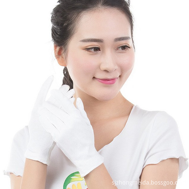 White Cotton Gloves Hmd