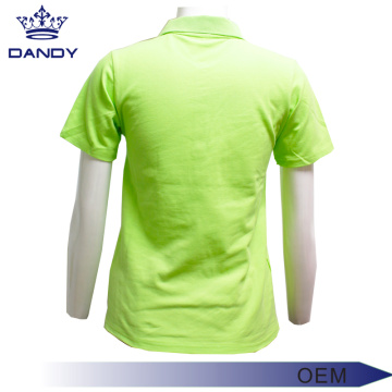 Green Pique Uniform Polo Shirts For Women