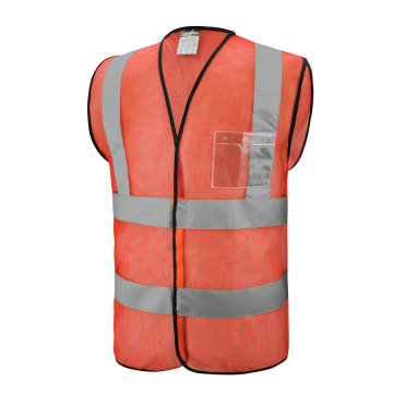 Mesh Fabric Safety Reflective Vest with Pocket