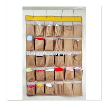 New design Quality Non Woven over the door hanging organizer colorful hooks Hanging Wall Pocket Organizer for sale