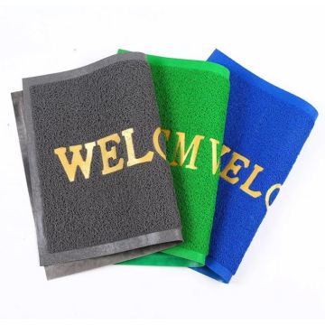 Designed with welcome logo PVC coil door mat