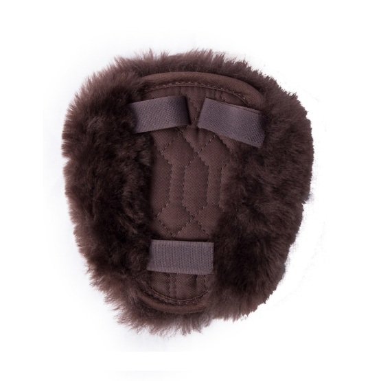 Brown sheepskin Breastplate for Horse