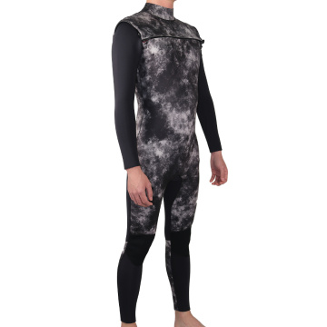 Seaskin Mens 3/2mm Chest Zip Wetsuit For Surfing