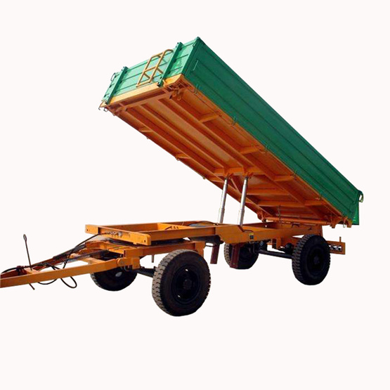 Agricultural double axle 4 wheel hydraulic tipping trailer