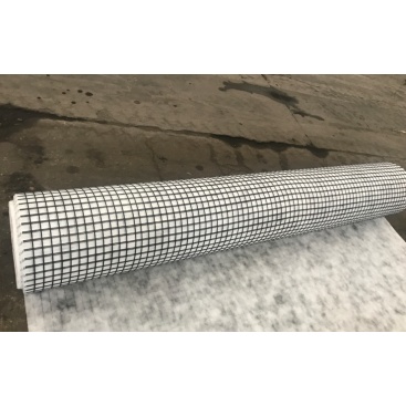 Bitumen Coated Fiberglass Geogrid With Nonwoven Geotextile