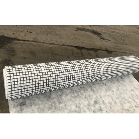 Bitumen Coated Fiberglass Geogrid With Nonwoven Geotextile