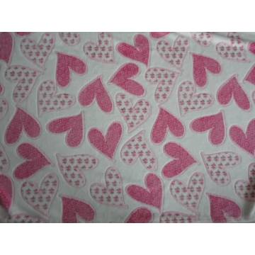 Embossed coral fleece baby cloth fabric