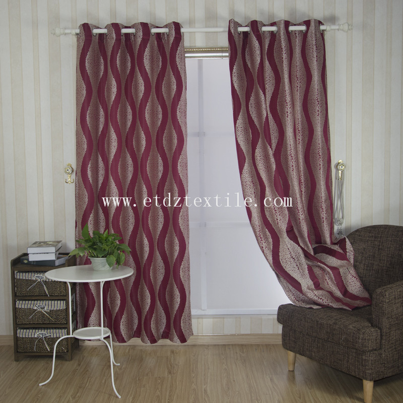 European Style Embroidery Like Window Curtain GF028 Red