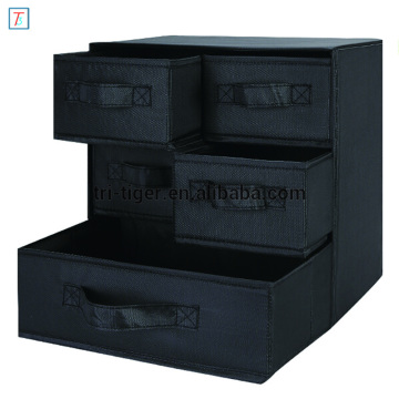 3 Shelf 5 Drawer Underwear Socks Sundries Folding Fabric Drawer Foldable Multipurpose Storage Box
