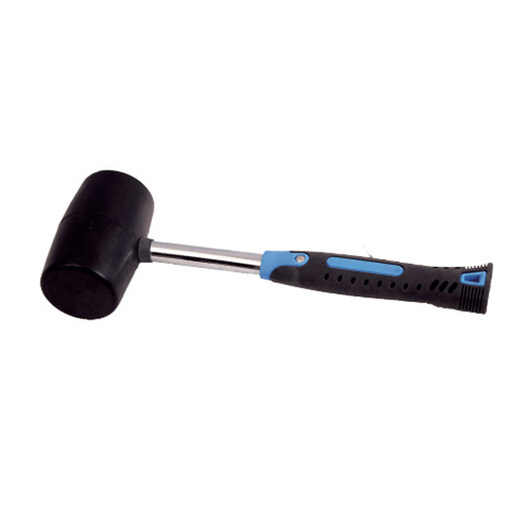 Black  rubber hammer with fiberglass handle 24oz