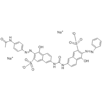 2-Naphthalenesulfonicacid,3-[2-[4-(acetylamino)phenyl]diazenyl]-4-hydroxy-7-[[[[5-hydroxy-6-(2-phenyldiazenyl)-7-sulfo-2-naphthalenyl]amino]carbonyl]amino]-,sodium salt (1:2) CAS 3441-14-3