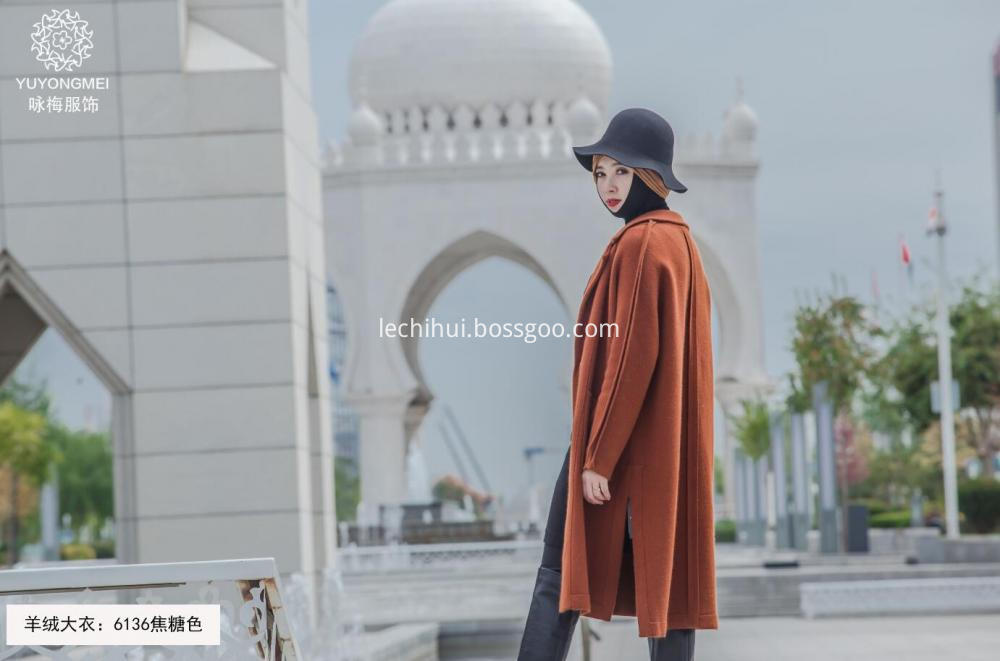 Caramel Color Row Buckle Coat