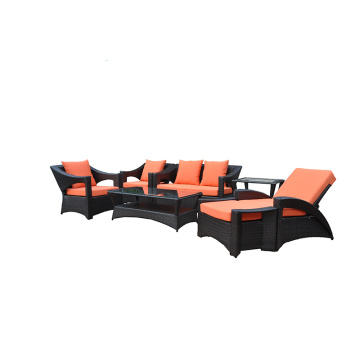 Combination Sectional Sofas Rattan Sofa Set