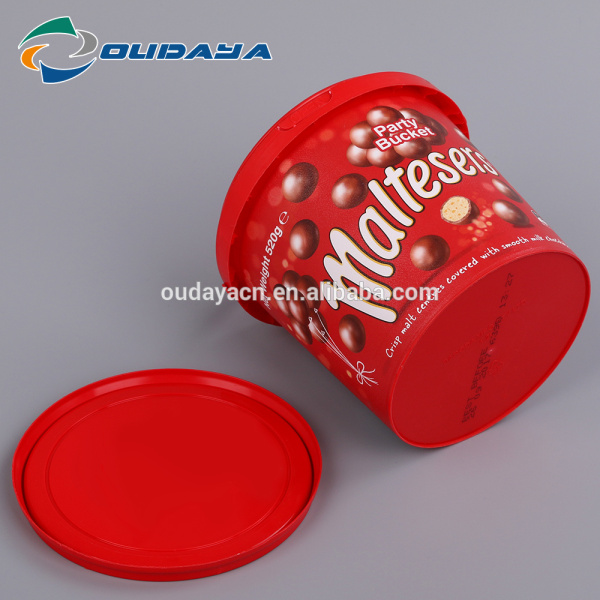 PP food grade plastic container with handle