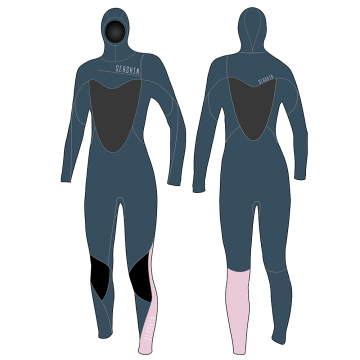 Seaskin Wetsuits Women's 5/4/3mm Hooded Chest Zip Fullsuit