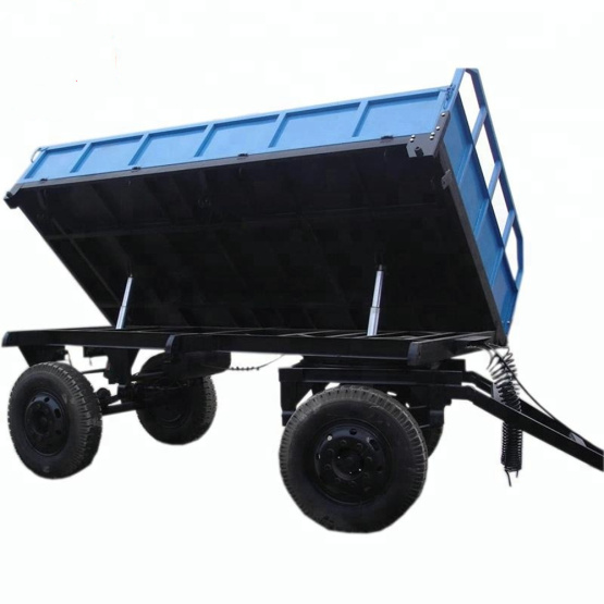 Agricultural double axle 4 wheel hydraulic tipping trailer