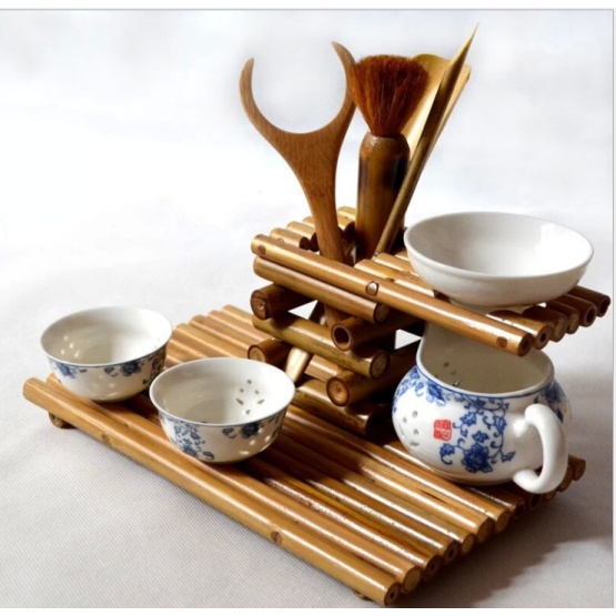 Bamboo craft tea set