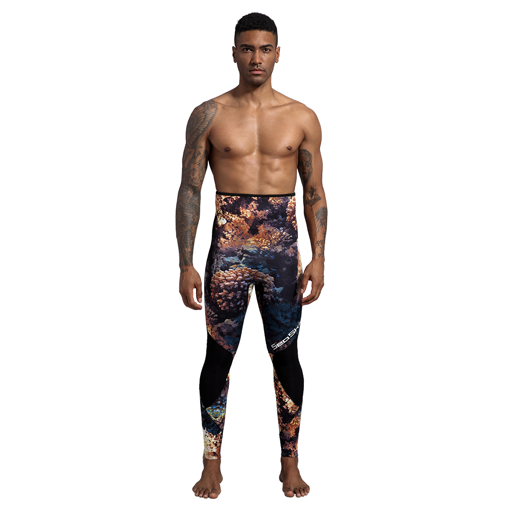 Seaskin Two Pieces Camo Wetsuit for Men