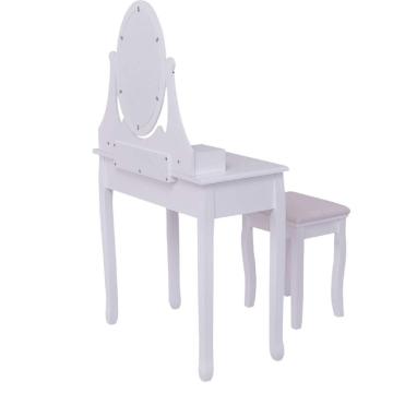 High Quality bedroom Wooden mirror  Makeup Dressing Table, White