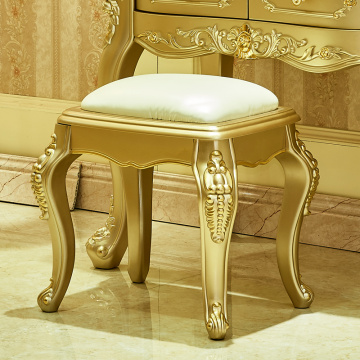 Wholesale luxury golden color mirror furniture lacquer dresser table for bedroom