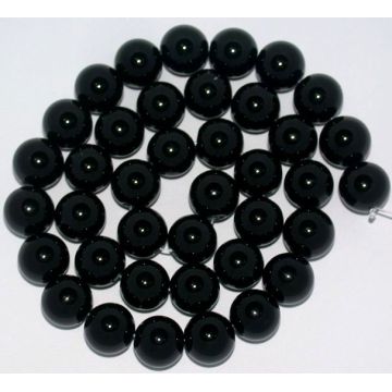 10MM Black Onyx Round Beads 16