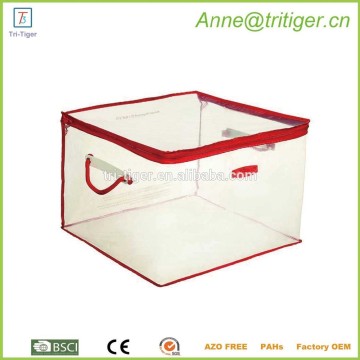 Large jumbo clear storage bag with zipper