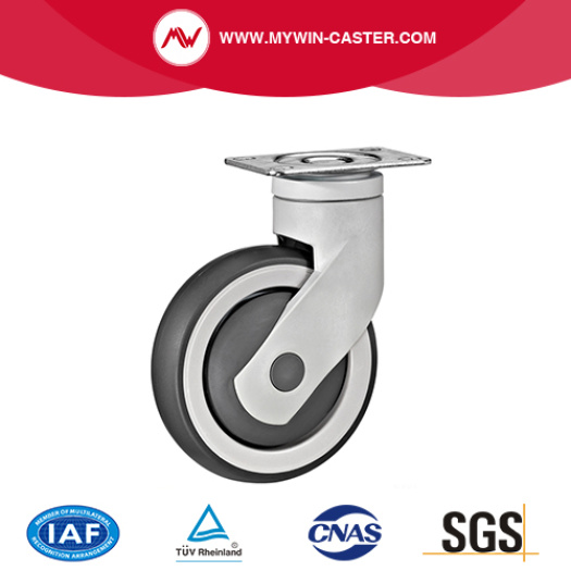 Plate Swivel TPR Medical Casters