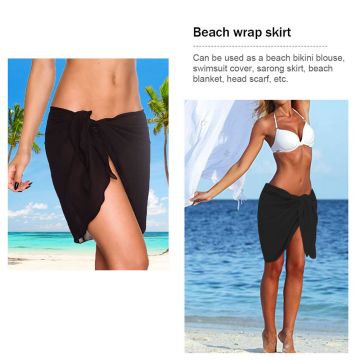 Women's Chiffon Short Sarong Beach Cover Up Wrap