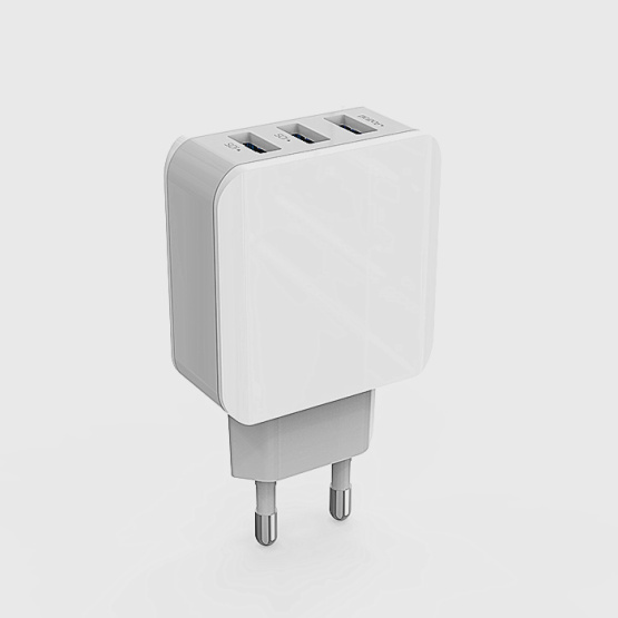 Universal 3Ports USB Travel Charger EU Plug