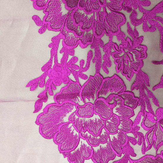 Vantage Flower Lace Embroidery Fabric