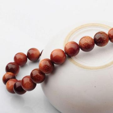 14MM Loose natural Goldstone Crystal Round Beads for Making jewelry