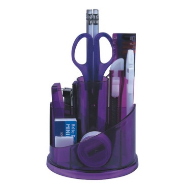 Purple Plastic Desk Organizer