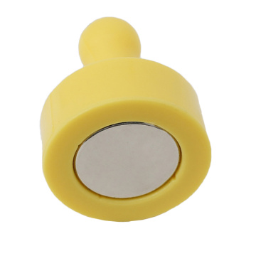 Yellow Color Pushpin Magnet for Bulletin Board