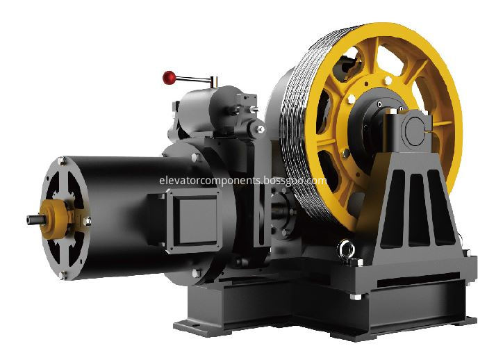 Freight elevator geared machine