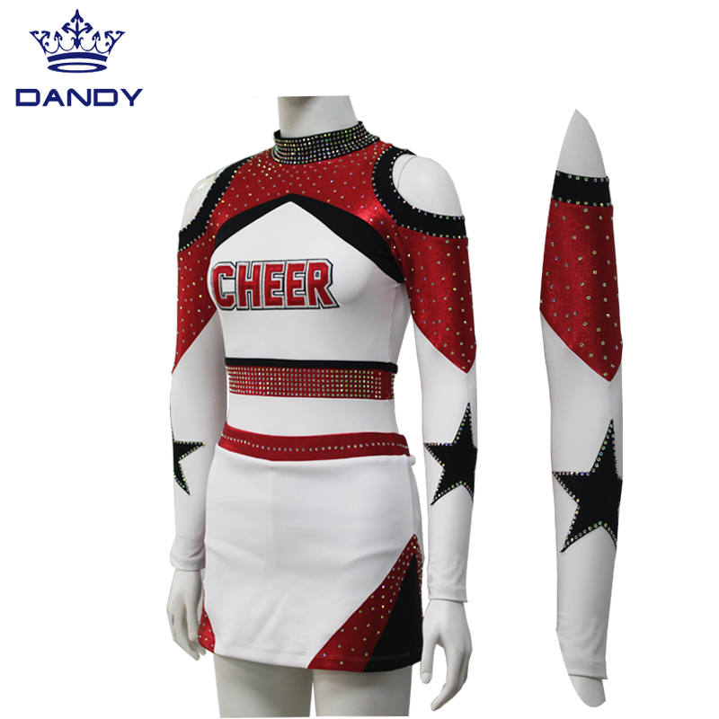 blue and white cheer uniforms