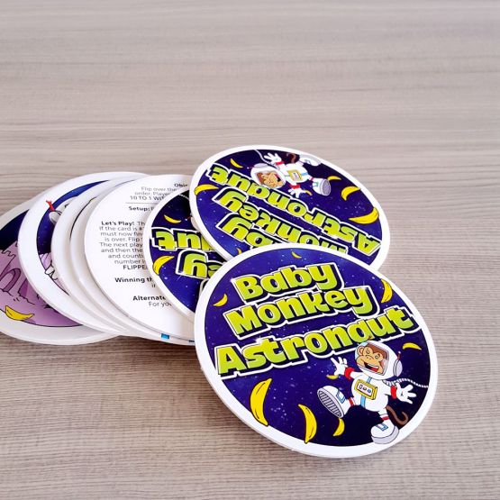 Custom print round mini memory card game