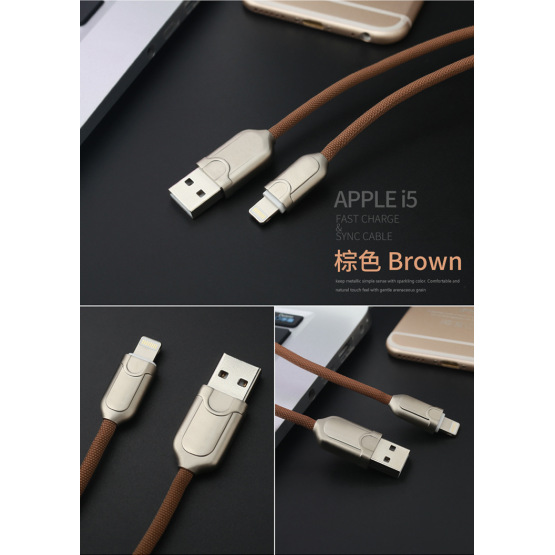 zinc alloy usb cable charging for iphone