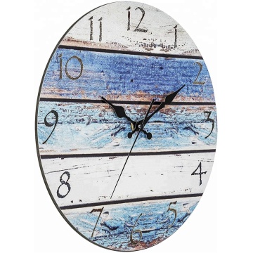 Unique design wooden MDF custom wall clock vintage wood horologe