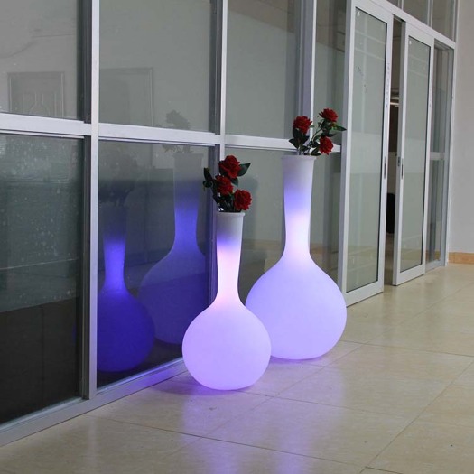 Plastic Led Flower Pots Light Up Pots