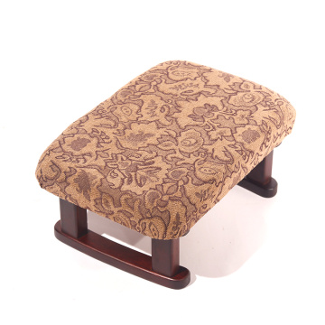 Classical solid wood cushion low stool  upholstered Footstool