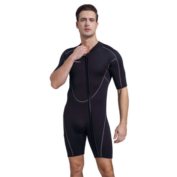 Seaskin Mens Front Zip Short Sleeve Diving Wetsuits