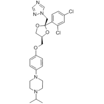 Piperazine,1-[4-[[(2R,4S)-2-(2,4-dichlorophenyl)-2-(1H-1,2,4-triazol-1-ylmethyl)-1,3-dioxolan-4-yl]methoxy]phenyl]-4-(1-methylethyl)-,rel- CAS 67915-31-5