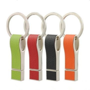 OEM Leather Stainless steel USB Flash Memory Stick