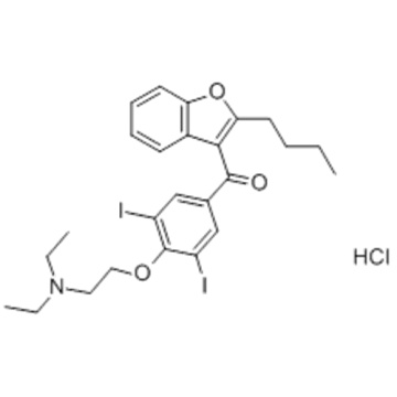 Methanone,( 57187193,2-butyl-3-benzofuranyl)[4-[2-(diethylamino)ethoxy]-3,5-diiodophenyl]-,hydrochloride (1:1) CAS 19774-82-4