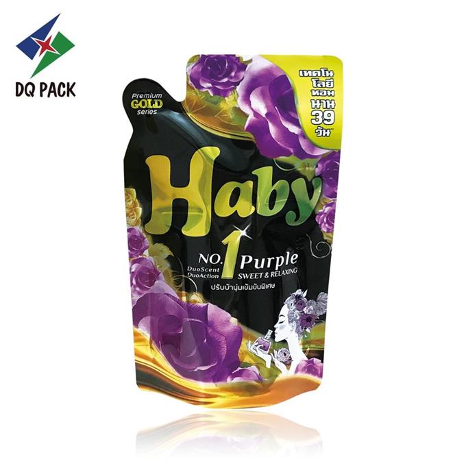 Special shape pouch liquid detergent packaging