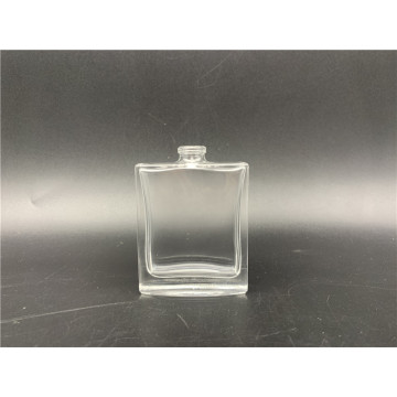 Men's spray 25 ml flat transparent square glass bottle