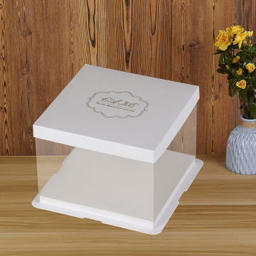Plastic clear cake packaging box