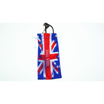 customizable microfiber drawstring cell phone pouch
